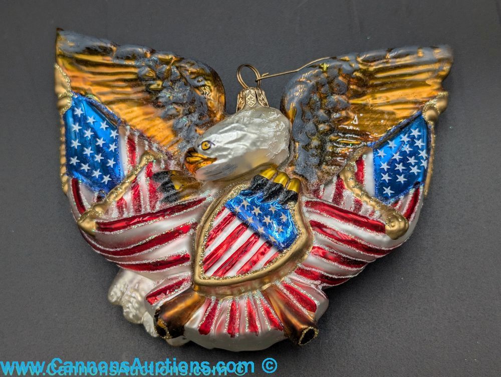 Christmas Collectibles Auction Richmond VA – Kurt Adler Polonaise “Soaring Pride” American Eagle Christmas ornament