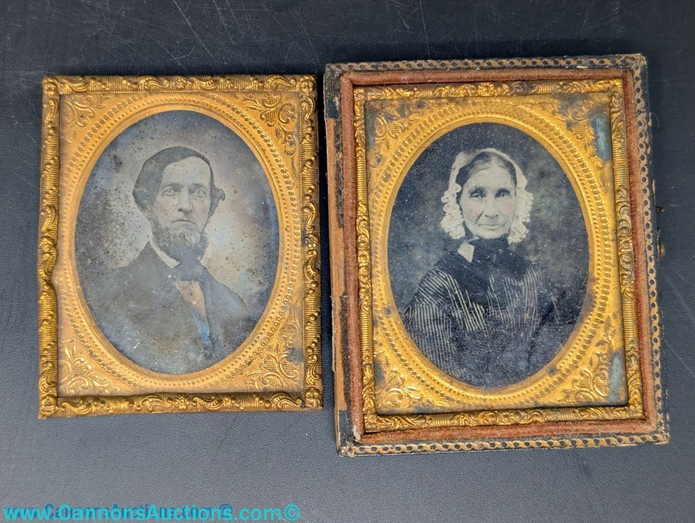 Two antique ambrotypes in original frames