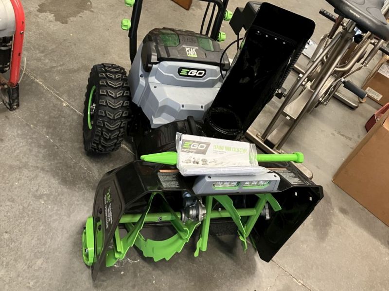 EGO 24-inch lithium cordless snow thrower with auger and chute assembly