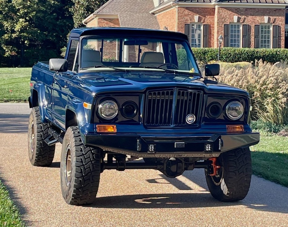 Rebuilt 1980 Jeep J10 Honcho pickup with modern Cummins R2.8 diesel powertrain