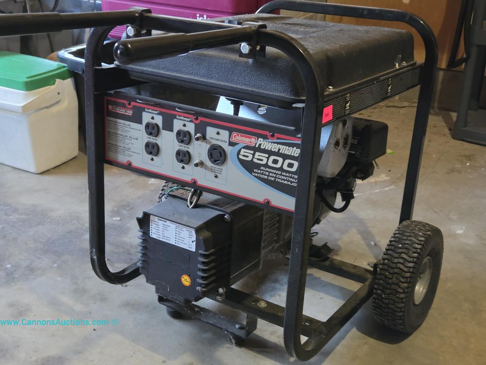 Coleman Powermate 6875 portable electric generator with 5500 running watts