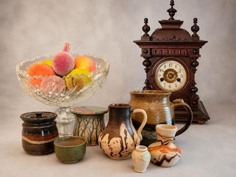Antique mantel clock, pottery, art glass and decorative items from a Chesterfield County estate auction in Midlothian, VA