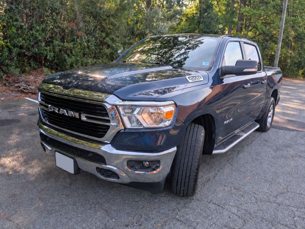 2019 Ram 1500 Big Horn crew cab pickup truck with 5.7L HEMI V8 engine and 66,970 miles, featured in Cannon's October 21 Richmond VA online auction.